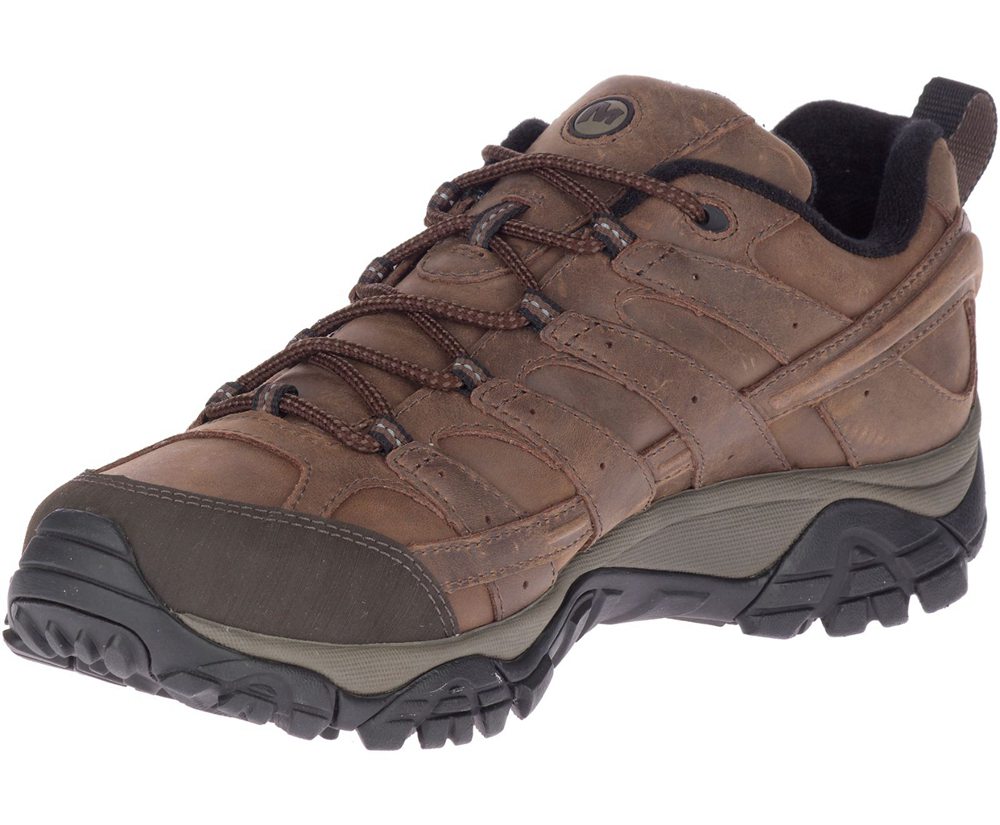 Merrell Hiking Shoes Brown - Moab 2 Prime Waterproof Wide Width - Mens 45UGVYIZW